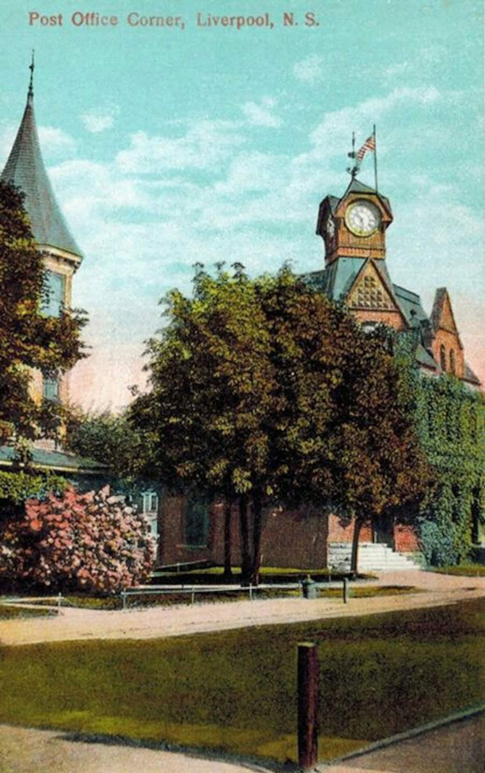 Senator Smith Inn (left) in historic postcard